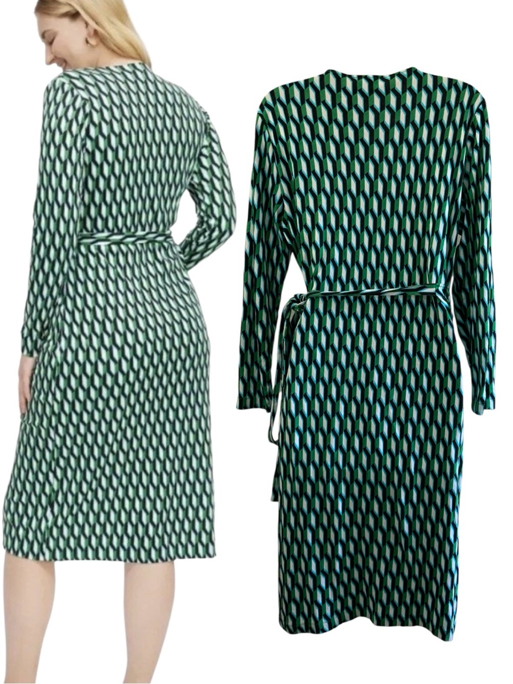 Diane Von Furstenberg x Target Geometric Wrap Dress Size XL - Picture 2 of 3